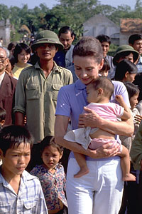 Hepburn working with UNICEF (http://www.google.com/imgres?)